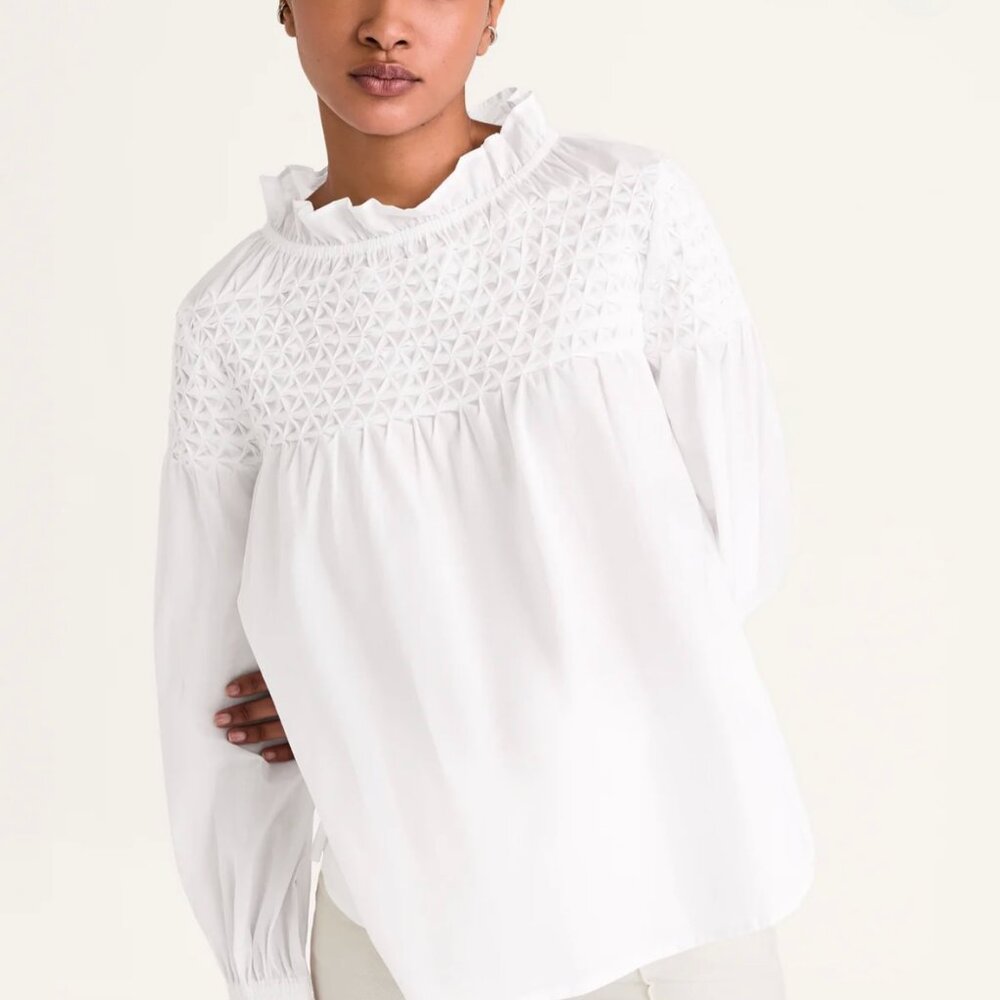Marlette Majorelle Smocked Top